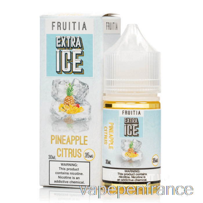 Ananas Agrumes - Glace Supplémentaire - Sels De Fruitia - Stylo Vape 30ml 35mg
